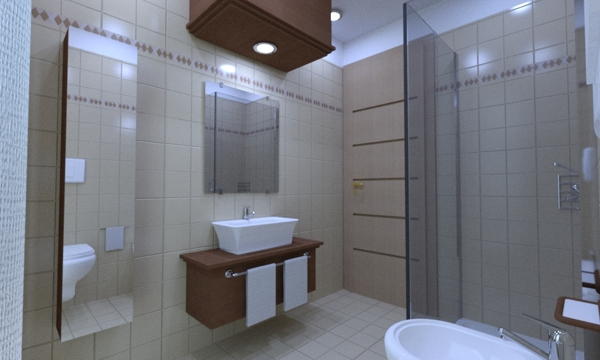 3d bathroom rendering