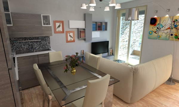 living room rendering