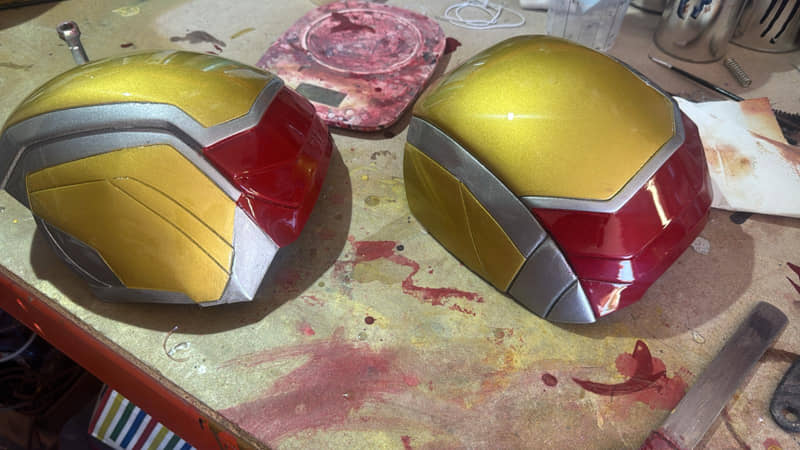 pittura spalle 3d iron man