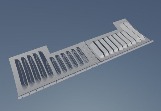 disegno presa aria modello 3d