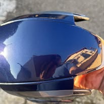 verniciatura blu metallizzato elmo