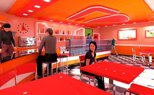 fast food rendering