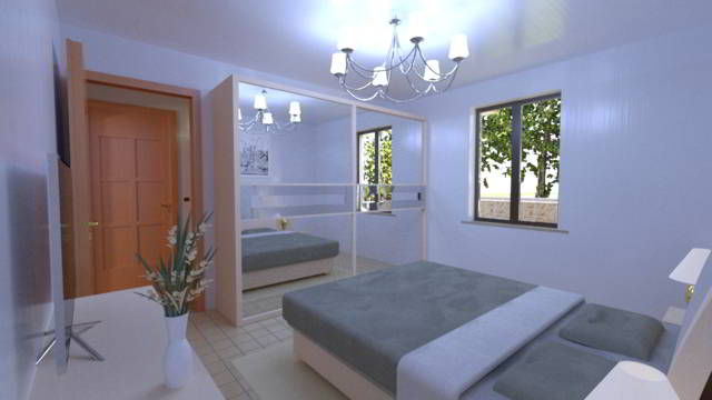 rendering interni camera