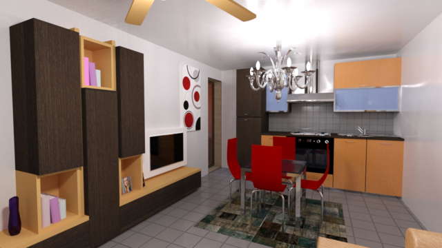 rendering interni cucina 2