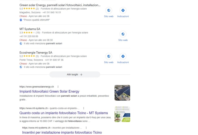 posizione seo su google